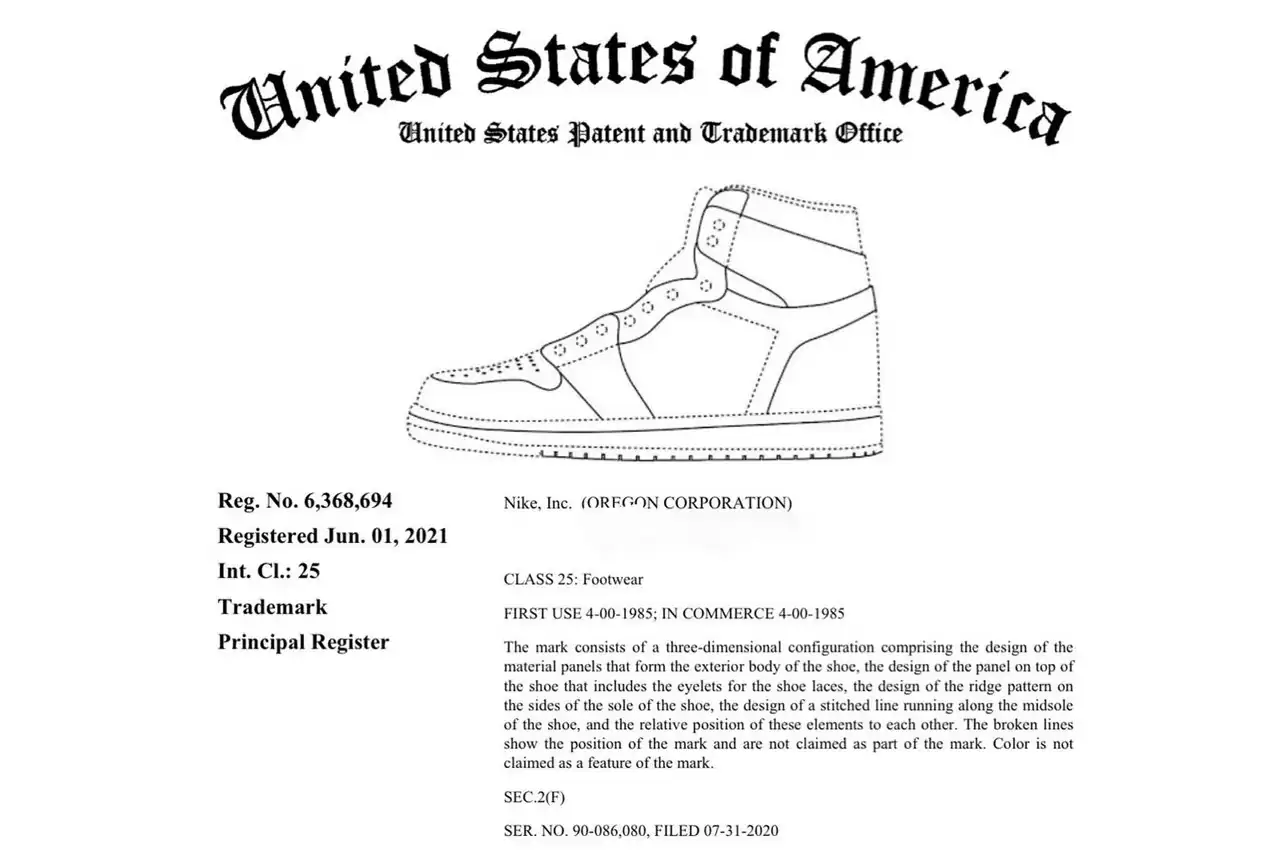For the first time in history, the brand has received a patent for a sneaker design